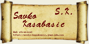 Savko Kasabašić vizit kartica